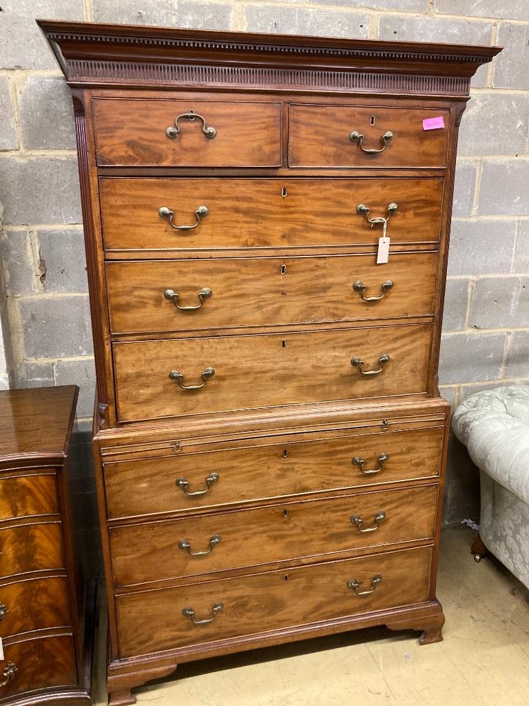 A George III mahogany chest on chest